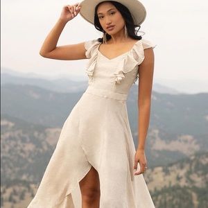 Joyfolie Carina Dress in Ecru